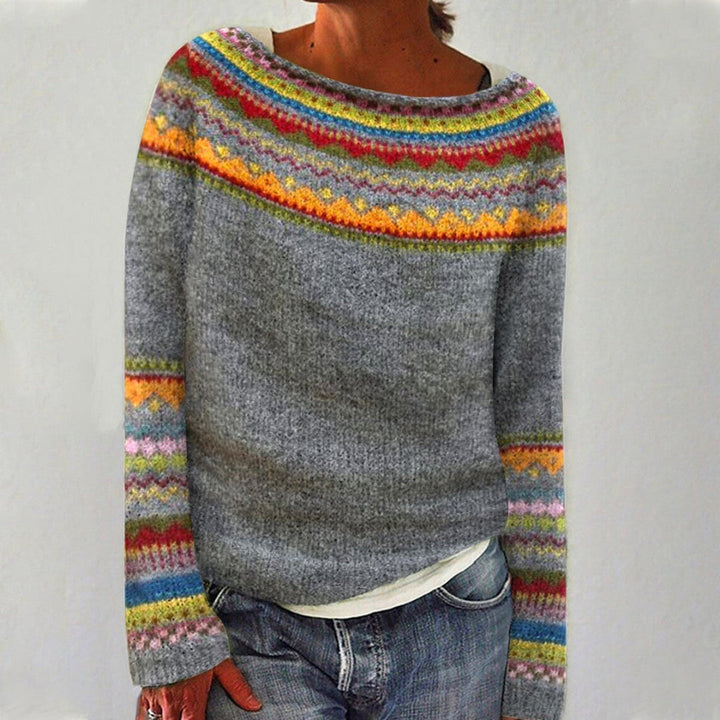 Katharina | Damen Pullover mit Musterpasse