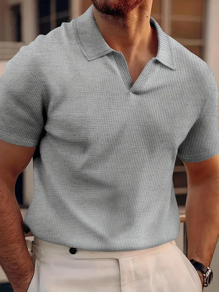 David | Herren Poloshirt mit V-Ausschnitt