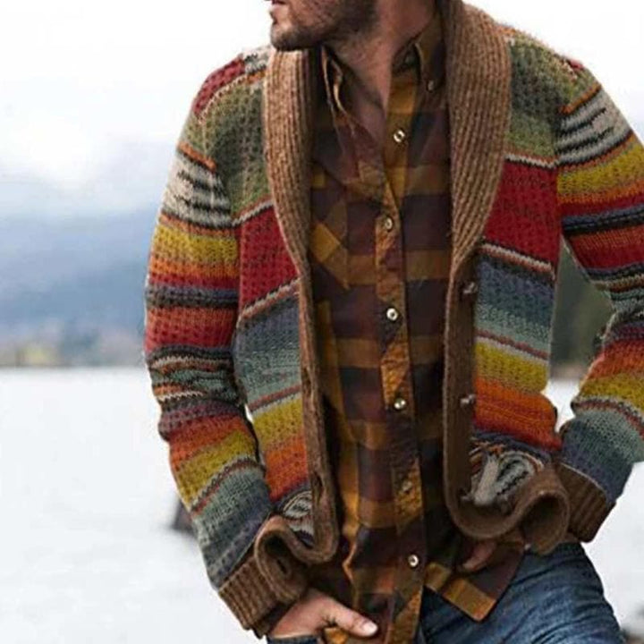 Alaric | Herren Strickjacke mit Streifenmuster