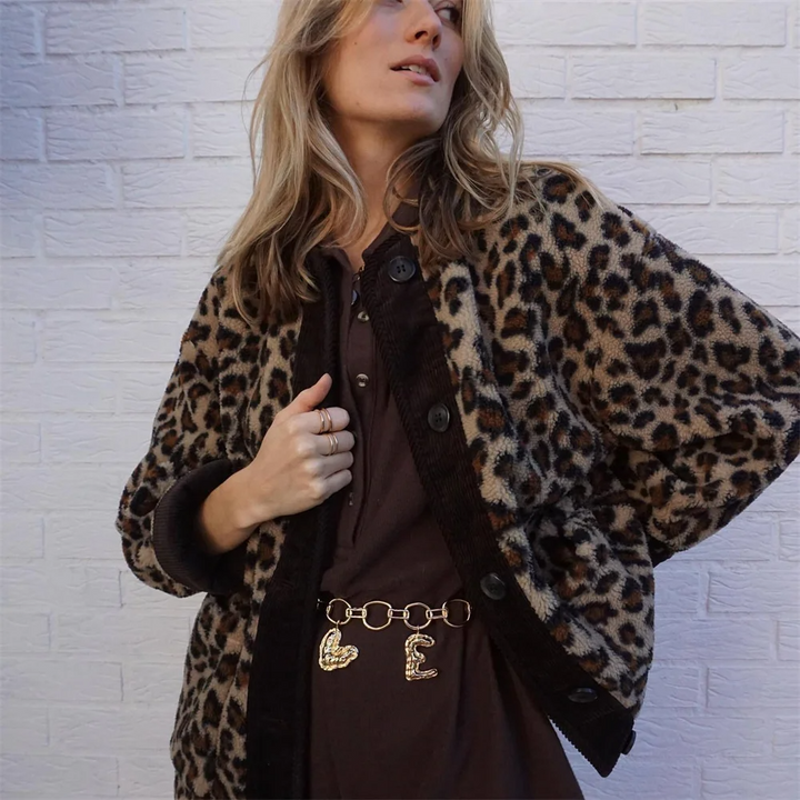 Leondra | Damen Jacke mit Leopardenmuster