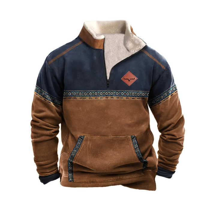Matthias | Herren Half-Zip Pullover mit Kontrastdetails