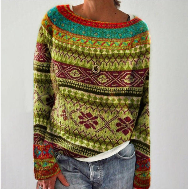 Maribel | Damen Strickpullover im Norwegerstil