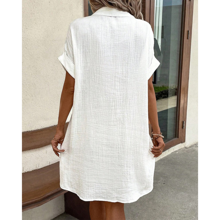 Hanna | Damen Hemdkleid mit Knopfleiste