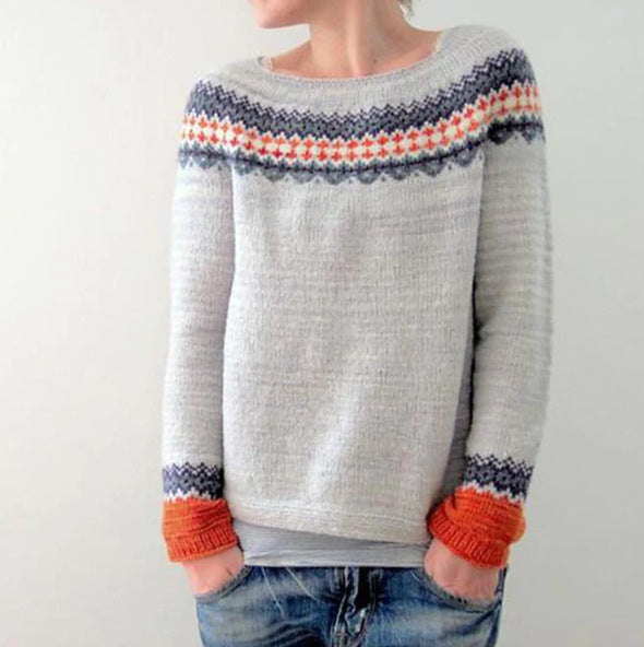 Maribel | Damen Strickpullover im Norwegerstil