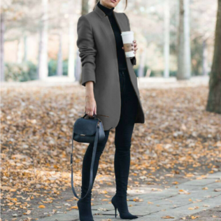 Sophie | Damen Mantel mit Stehkragen