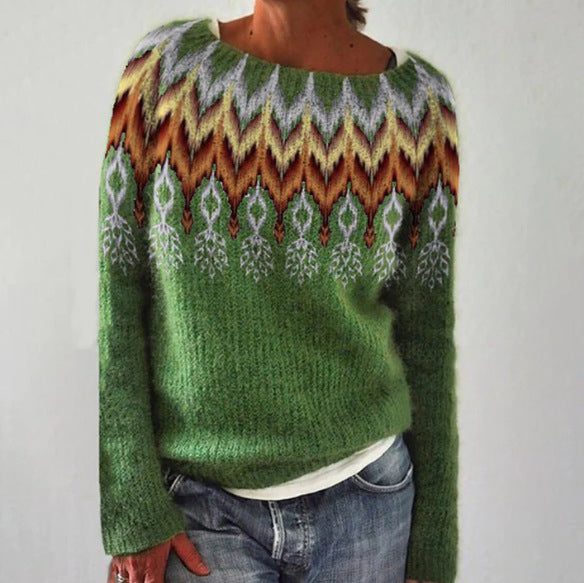 Maribel | Damen Strickpullover im Norwegerstil
