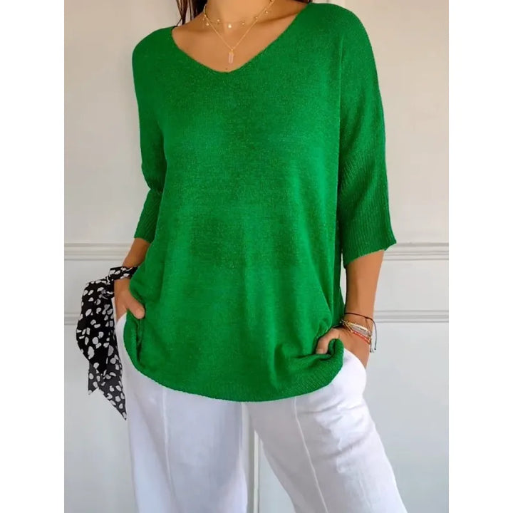 Johanna | Damen Bluse mit V-Ausschnitt