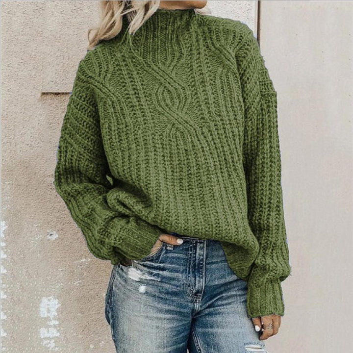 Selina | Damen Strickpullover mit Zopfmuster