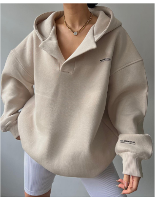 Elina | Damen Hoodie mit V-Ausschnitt