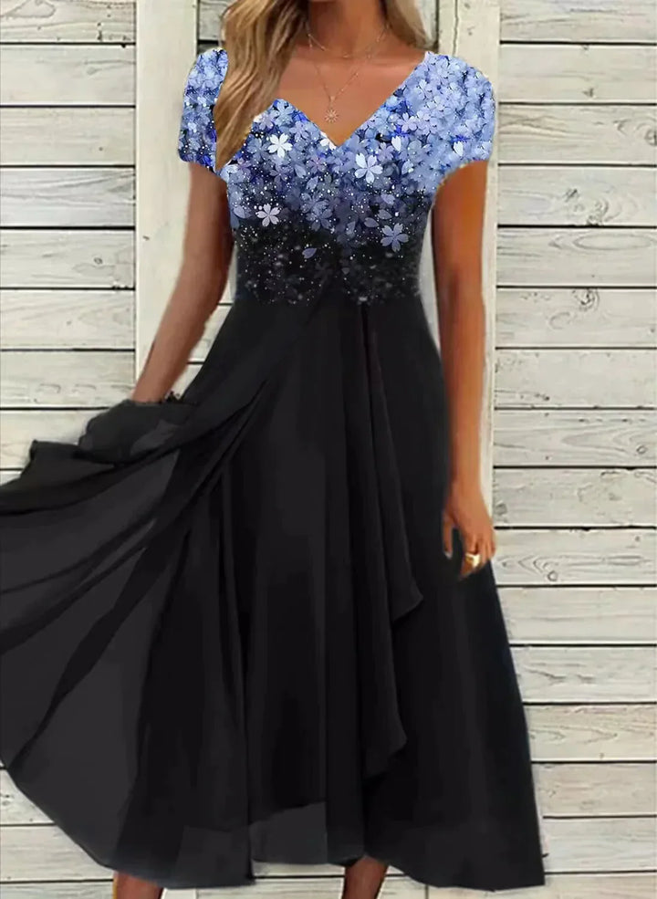 Amelia | Damen Abendkleid mit Blumendetails