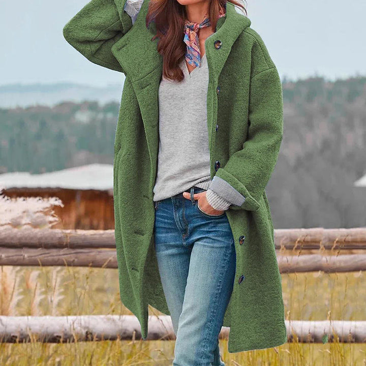 Clara | Damen Mantel mit Knopfleiste