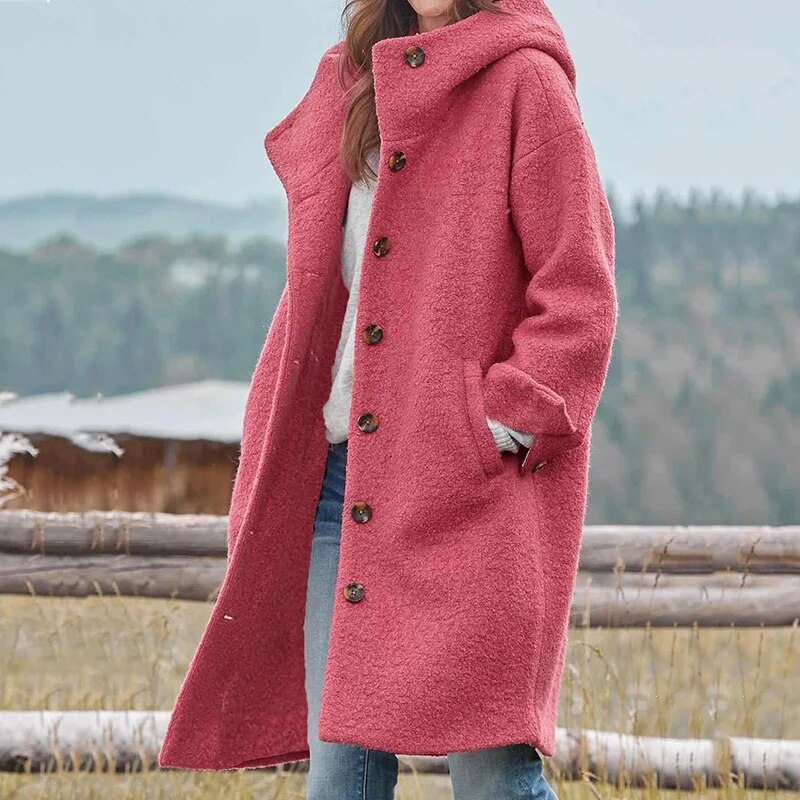 Clara | Damen Mantel mit Knopfleiste