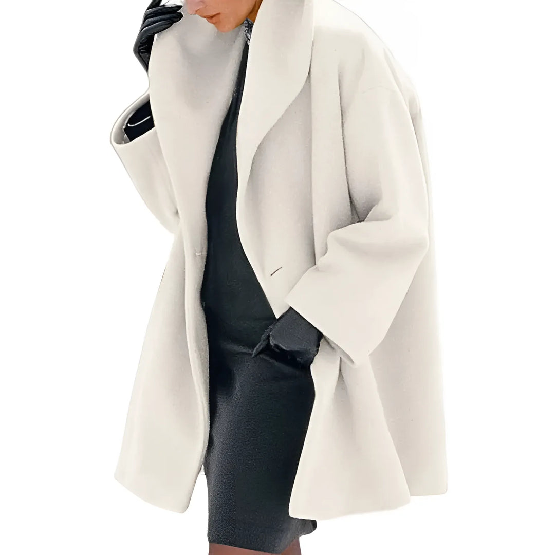 Isabelle | Damen Mantel mit weitem Reverskragen