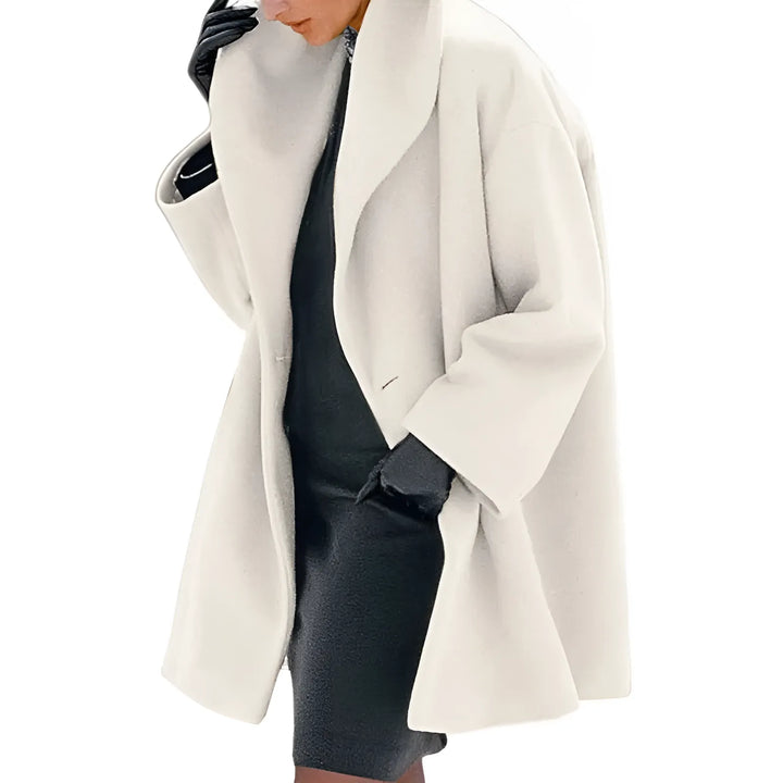 Isabelle | Damen Mantel mit weitem Reverskragen