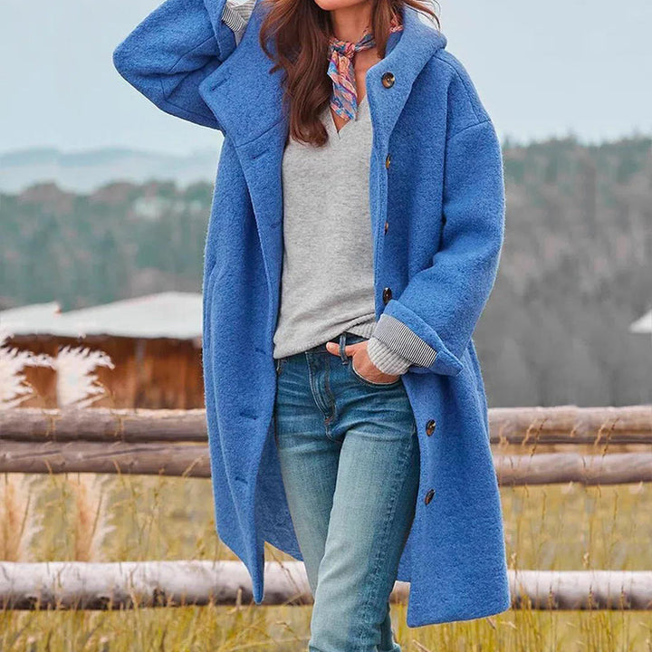 Clara | Damen Mantel mit Knopfleiste