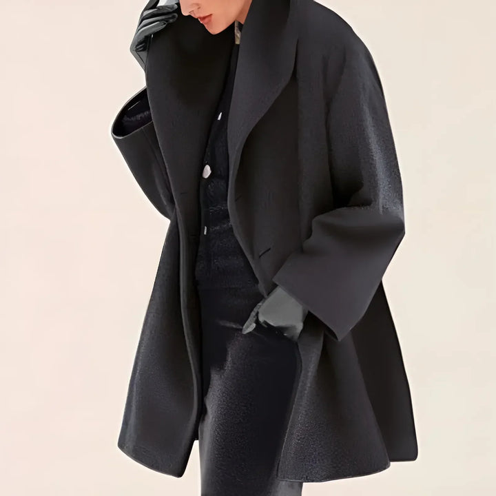 Isabelle | Damen Mantel mit weitem Reverskragen
