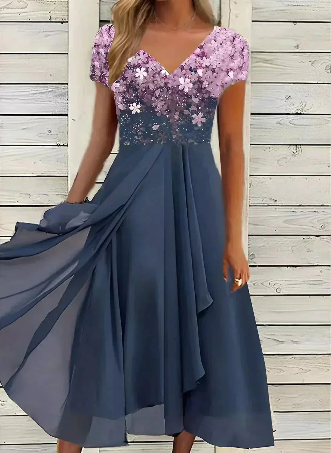 Amelia | Damen Abendkleid mit Blumendetails