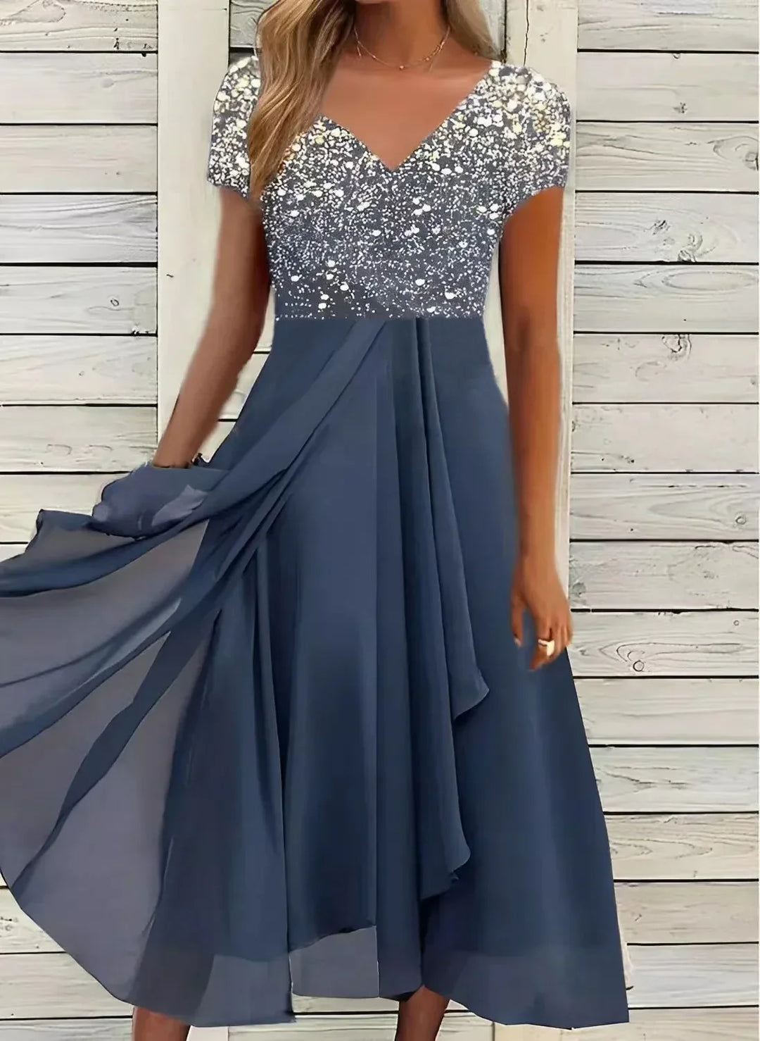 Amelia | Damen Abendkleid mit Blumendetails