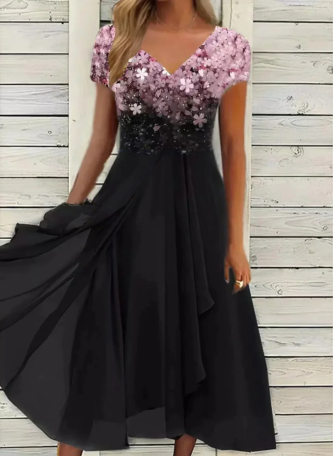 Amelia | Damen Abendkleid mit Blumendetails