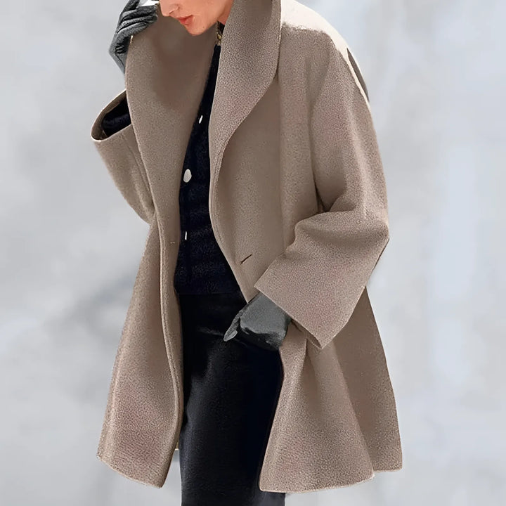Isabelle | Damen Mantel mit weitem Reverskragen