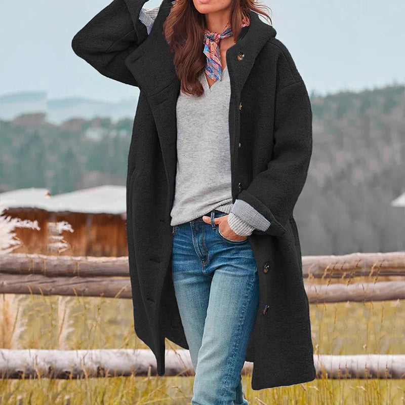 Clara | Damen Mantel mit Knopfleiste