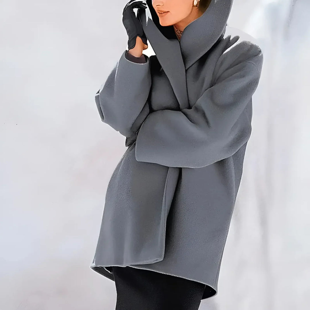 Isabelle | Damen Mantel mit weitem Reverskragen