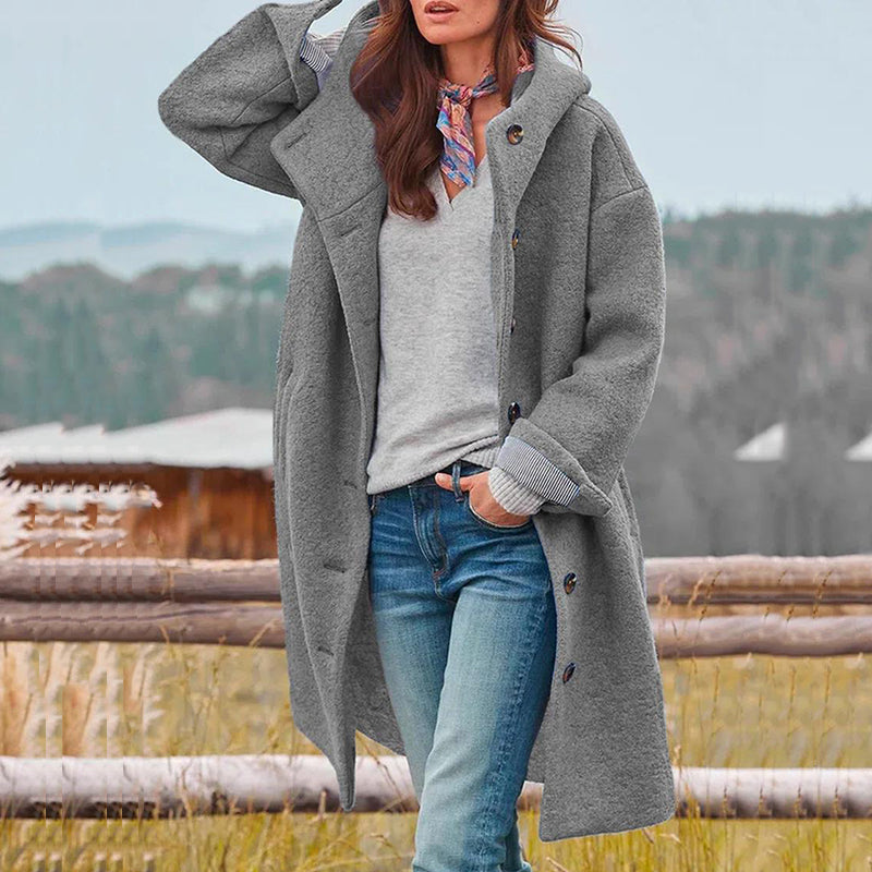 Clara | Damen Mantel mit Knopfleiste