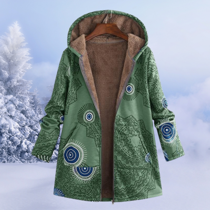 Eryndor | Herren Wintermantel mit Kapuze und Muster