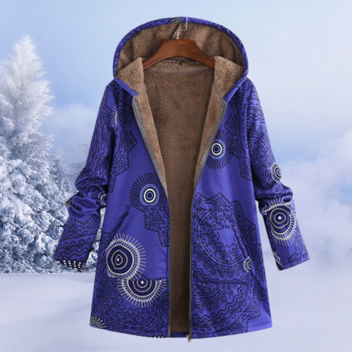 Eryndor | Herren Wintermantel mit Kapuze und Muster