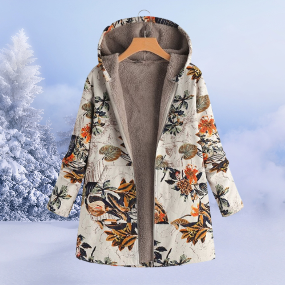 Eryndor | Herren Wintermantel mit Kapuze und Muster