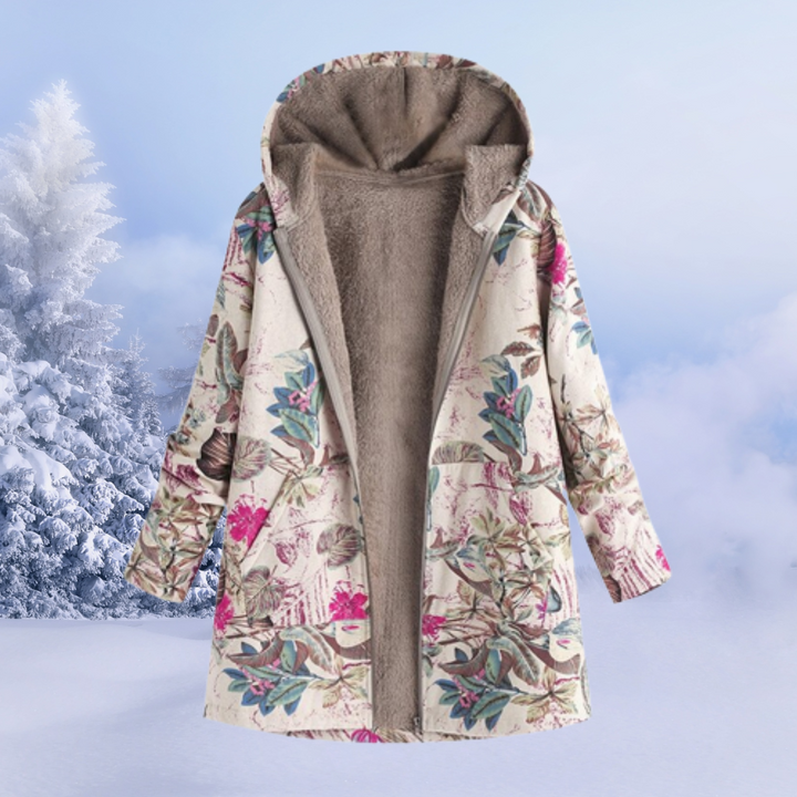 Eryndor | Herren Wintermantel mit Kapuze und Muster