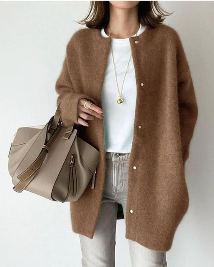 Lena | Damen Cardigan mit Druckknöpfen