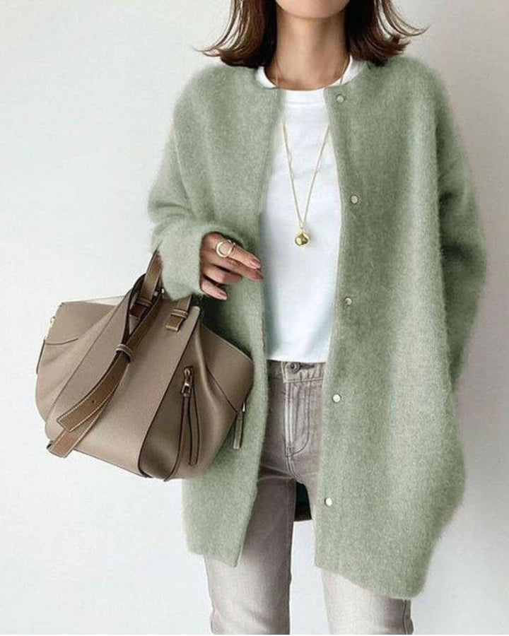 Lena | Damen Cardigan mit Druckknöpfen