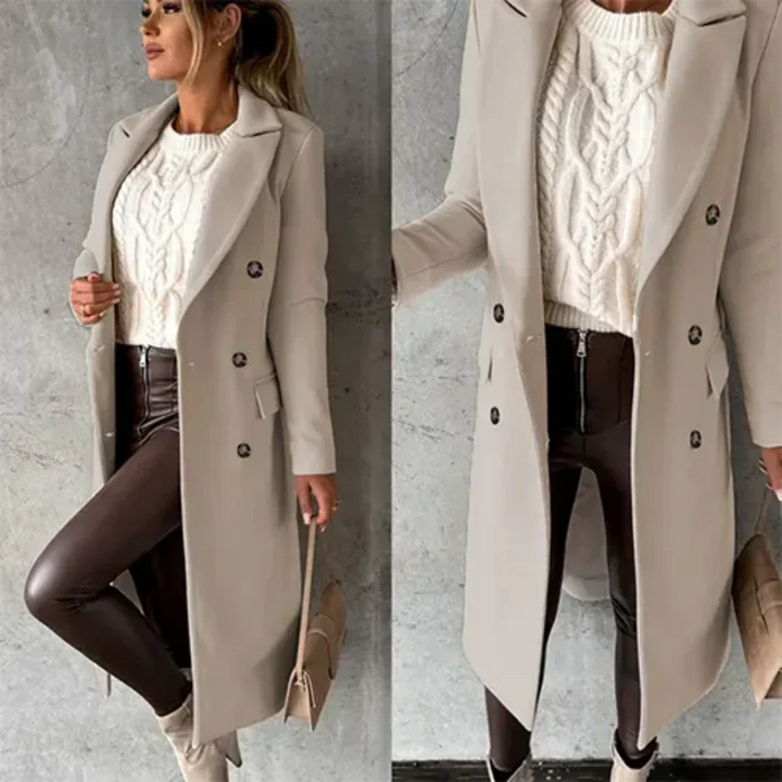 Selvara | Damen Doppelreiher Mantel