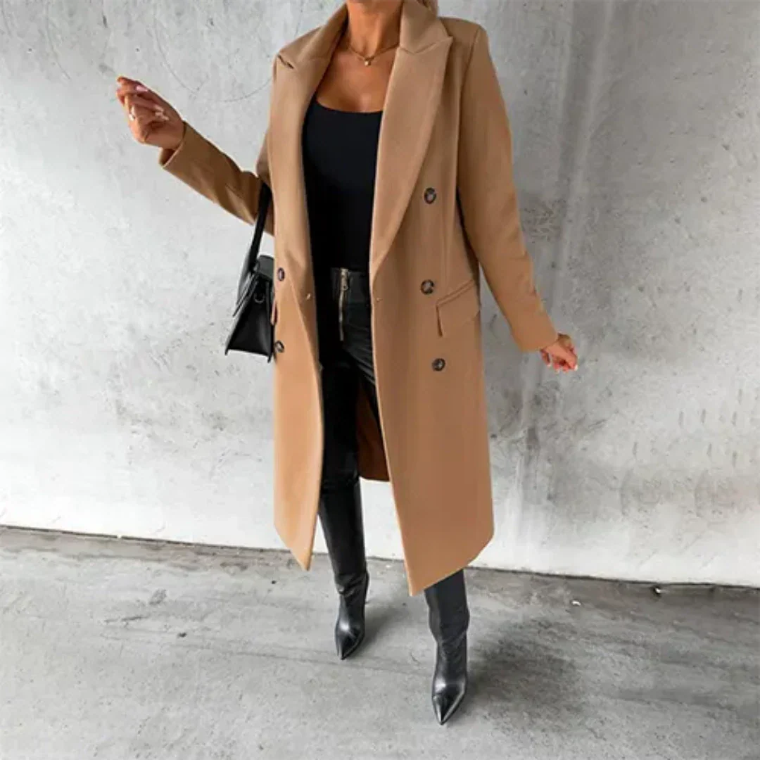 Selvara | Damen Doppelreiher Mantel