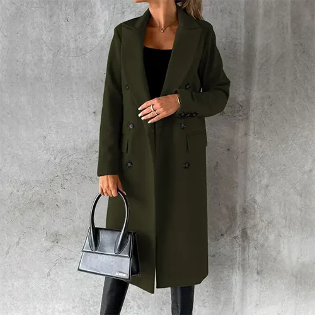 Selvara | Damen Doppelreiher Mantel