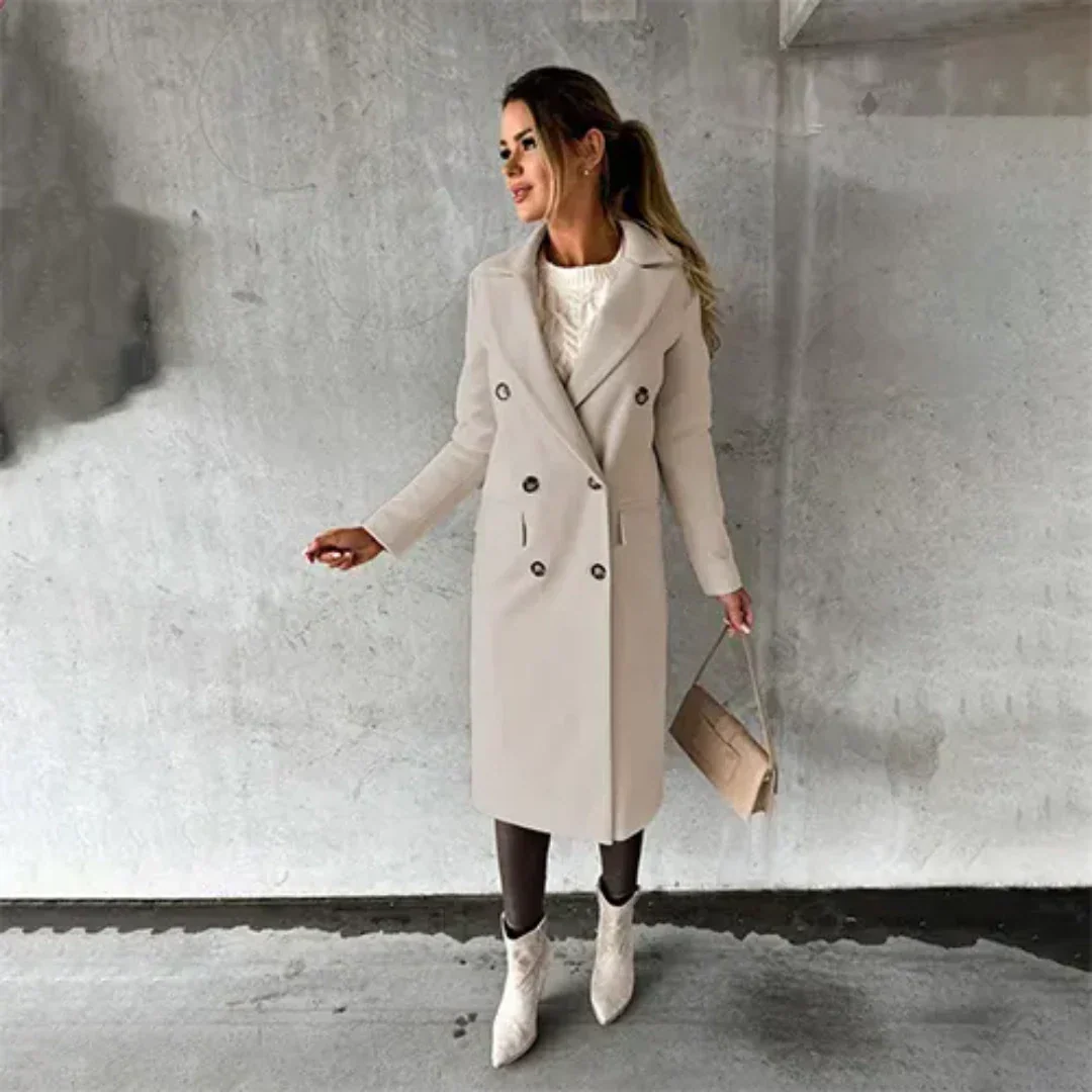 Selvara | Damen Doppelreiher Mantel