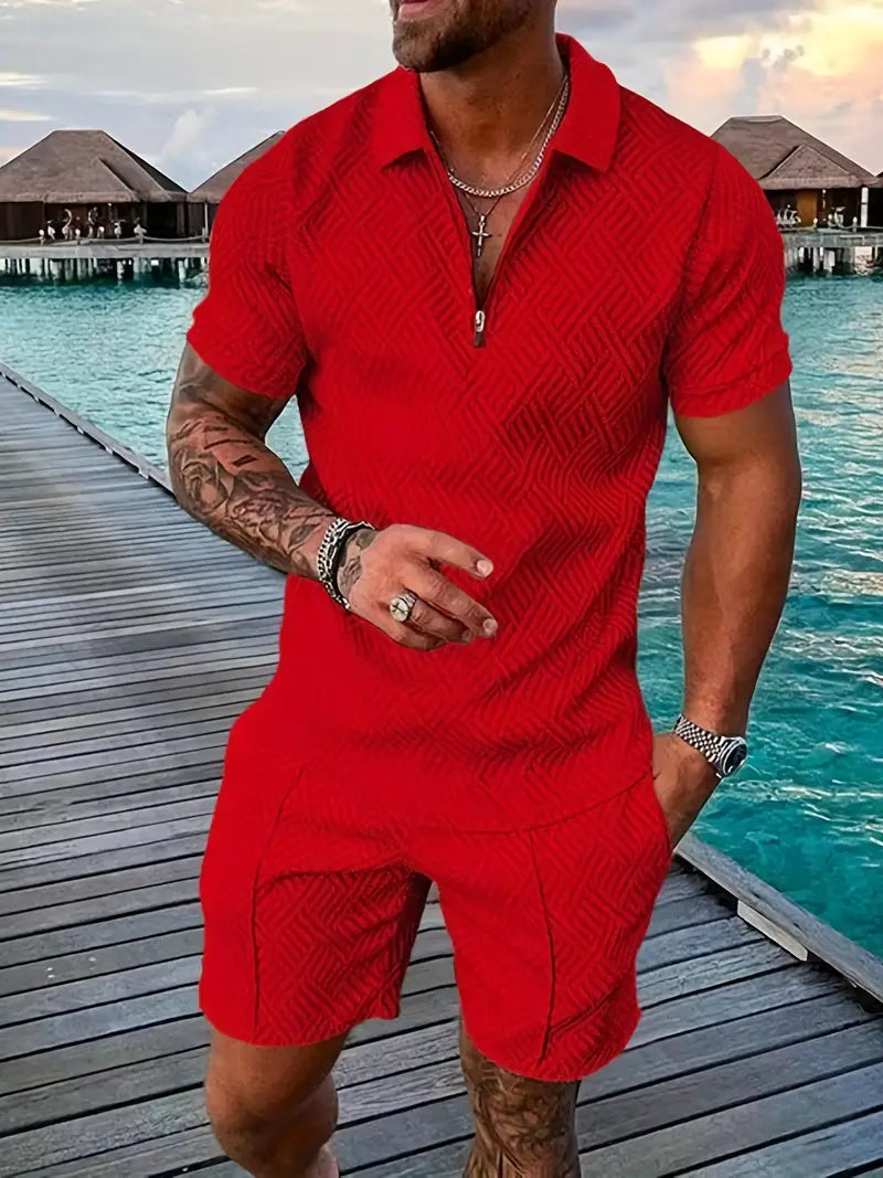 Adriano | Herren Kurzarm Polo Short Set