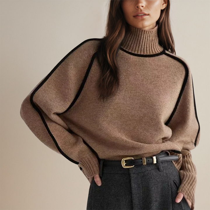 Marlene | Damen Pullover mit Rollkragen
