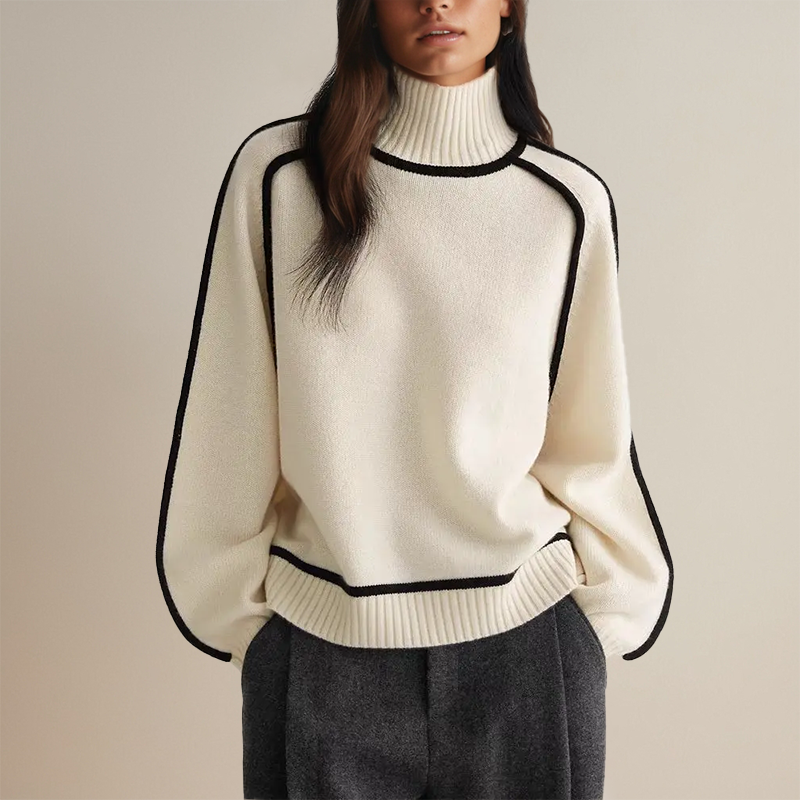 Marlene | Damen Pullover mit Rollkragen