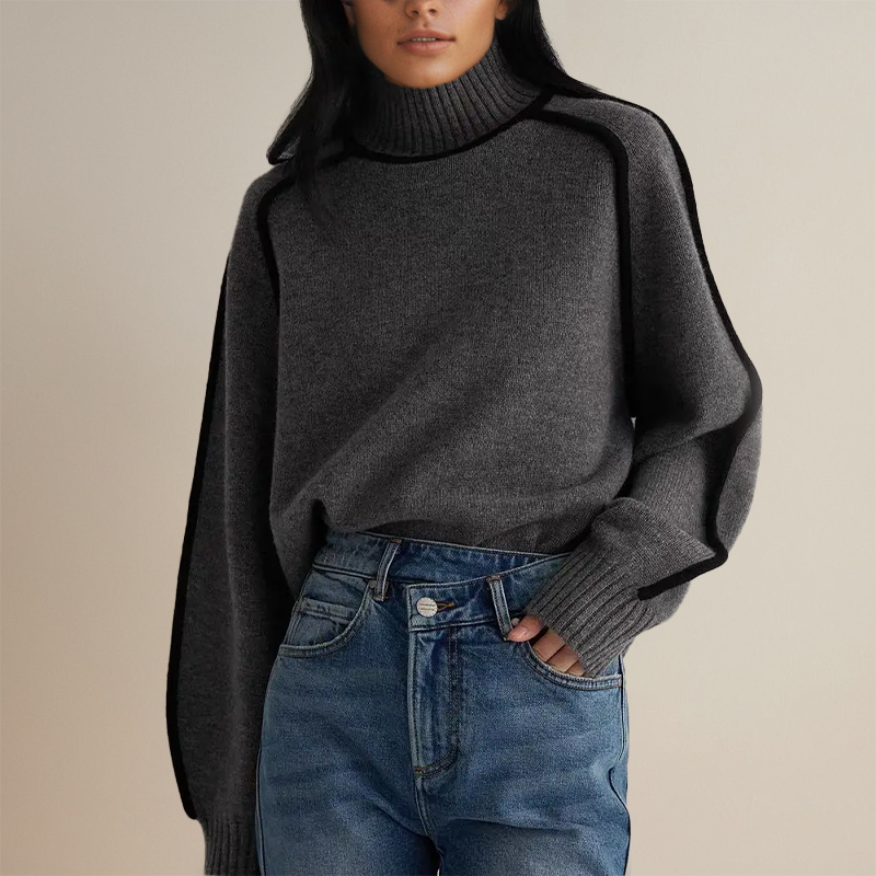 Marlene | Damen Pullover mit Rollkragen