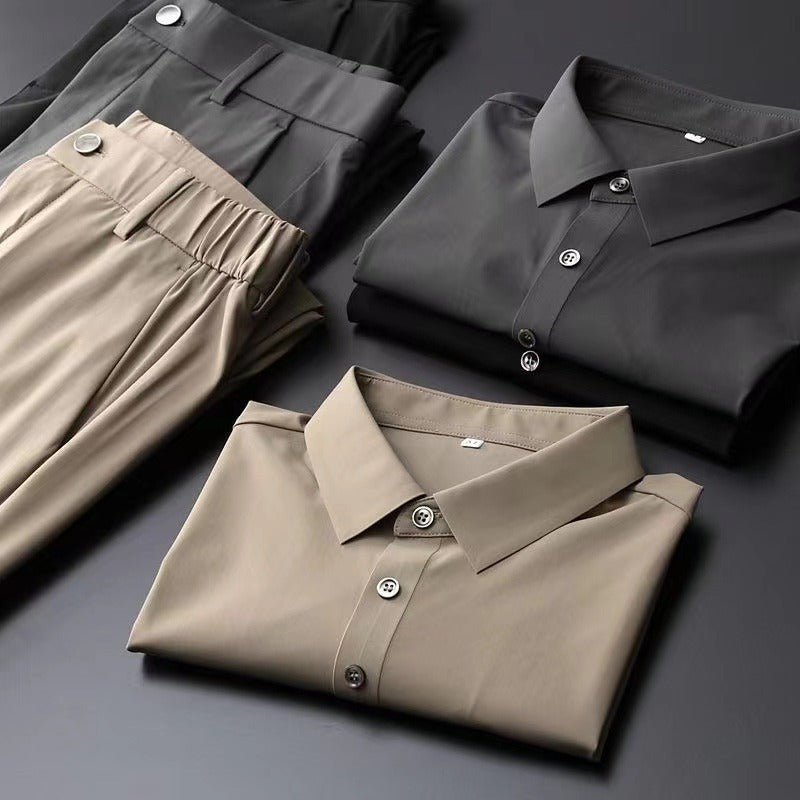 Leon | Herren Polo Zweiteiler Set