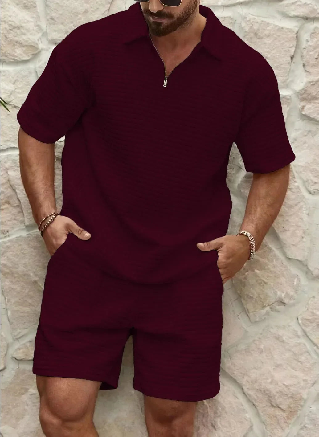 Milan | Herren Kurzarm Zweiteiler Set