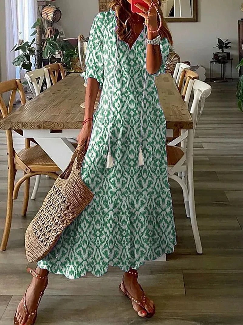 Avelina | Blumen Damen Maxikleid