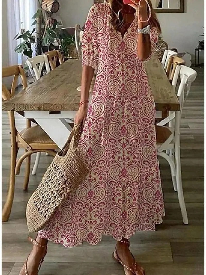 Avelina | Blumen Damen Maxikleid