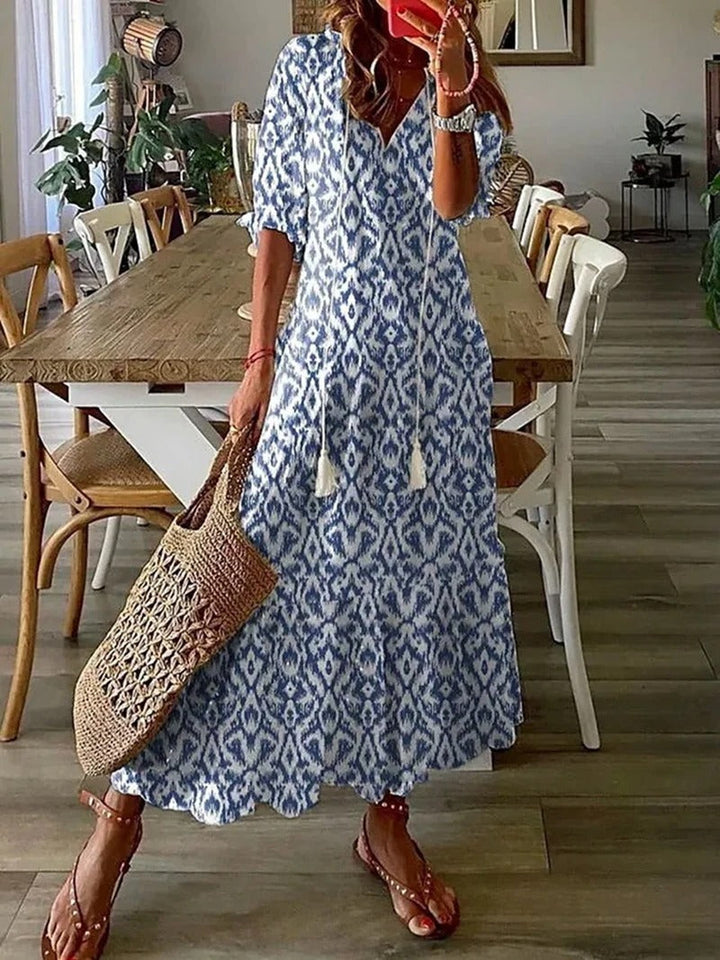 Avelina | Blumen Damen Maxikleid